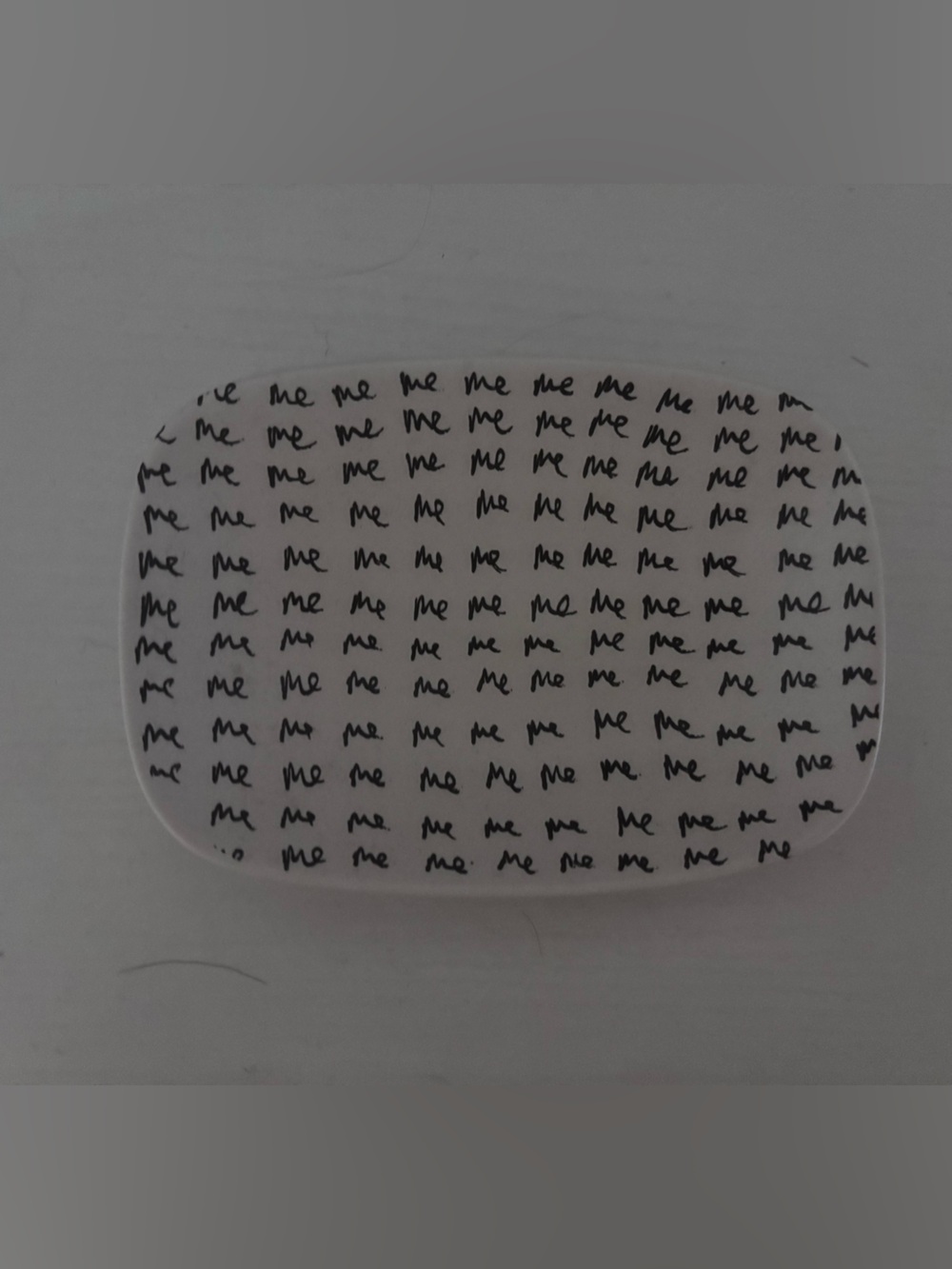 J. Crew Black on White Script Ceramic Catch All Dish